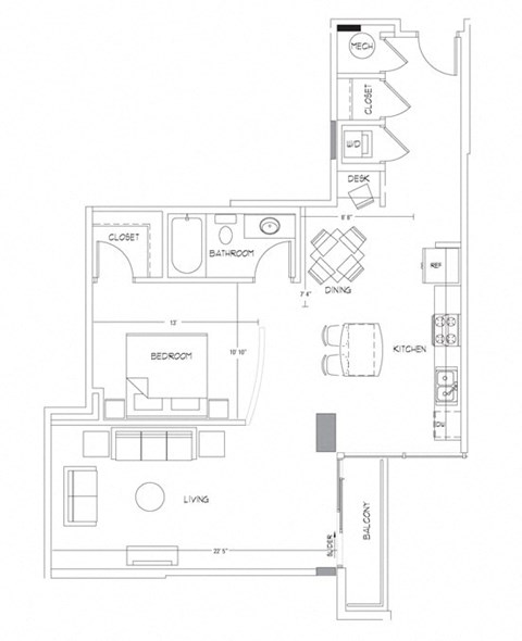 Floorplan at Glass House by Windsor